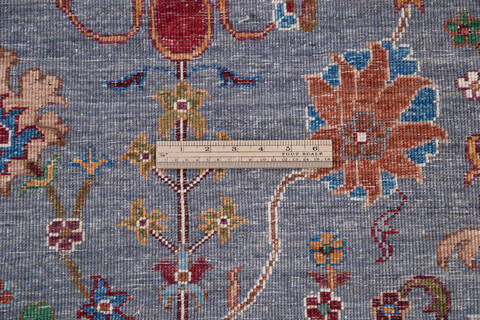 Chobi Grey Hand Knotted 510 X 81 Area Rug 700-146661 Image 6