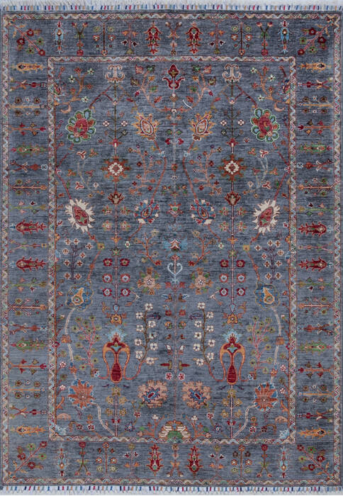 Chobi Grey Hand Knotted 510 X 81 Area Rug 700-146661 Image 0