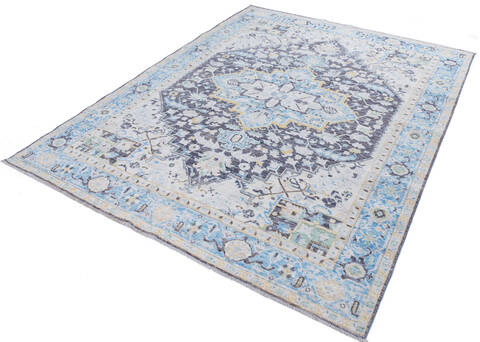 Heriz Blue Hand Knotted 710 X 910 Area Rug 700-146665 Image 2