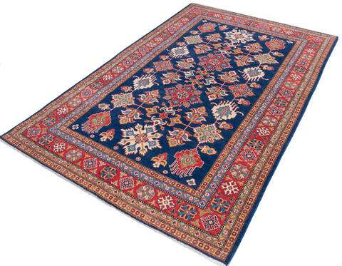 Kazak Blue Hand Knotted 66 X 910 Area Rug 700-146666 Image 2