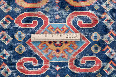Kazak Blue Runner Hand Knotted 27 X 97 Area Rug 700-146667 Image 6