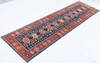 Kazak Blue Runner Hand Knotted 27 X 97 Area Rug 700-146667 Thumb 2
