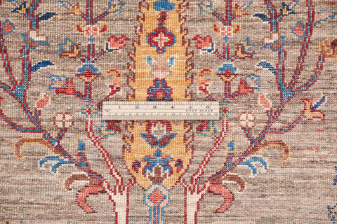 Chobi Brown Runner Hand Knotted 27 X 99 Area Rug 700-146669 Image 6