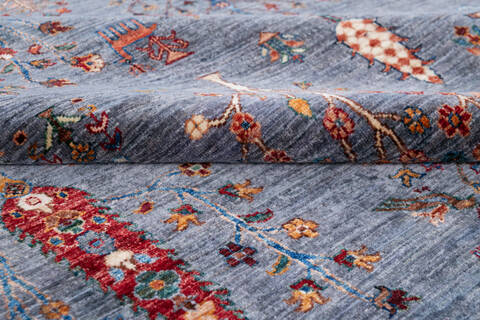 Chobi Grey Hand Knotted 510 X 84 Area Rug 700-146670 Image 5