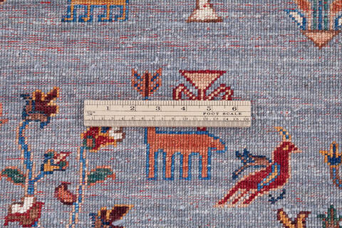 Chobi Grey Hand Knotted 510 X 84 Area Rug 700-146670 Image 6