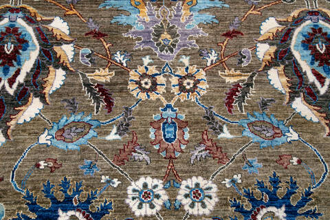 Chobi Green Hand Knotted 810 X 120 Area Rug 700-146673 Image 3