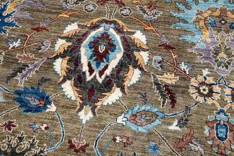 Chobi Green Hand Knotted 810 X 120 Area Rug 700-146673 Image 4