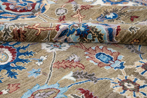 Chobi Green Hand Knotted 810 X 120 Area Rug 700-146673 Image 6