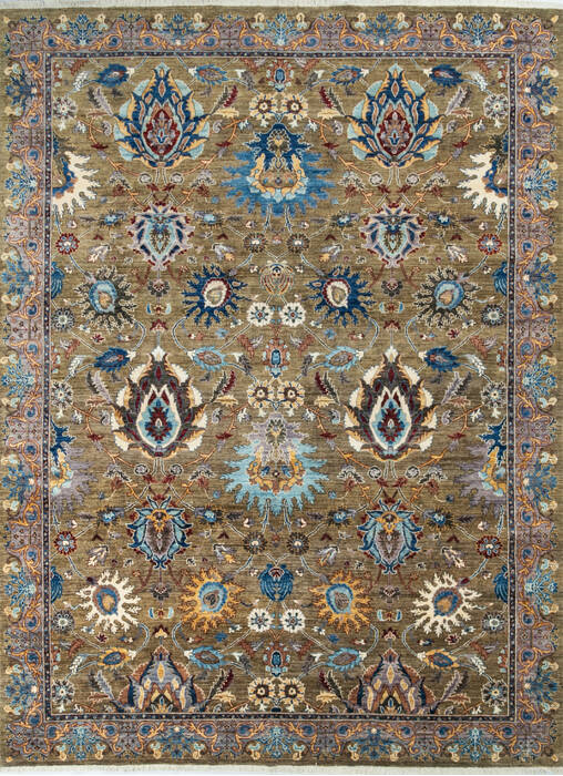 Chobi Green Hand Knotted 810 X 120 Area Rug 700-146673 Image 0