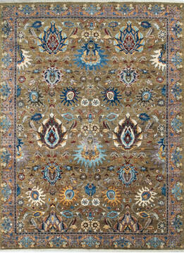 Chobi Green Hand Knotted 8'10" X 12'0"  Area Rug 700-146673