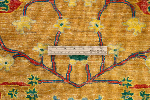 Chobi Yellow Hand Knotted 62 X 810 Area Rug 700-146674 Image 5