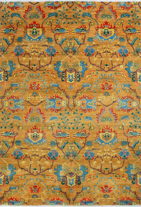 Chobi Yellow Hand Knotted 62 X 810 Area Rug 700-146674 Image 0
