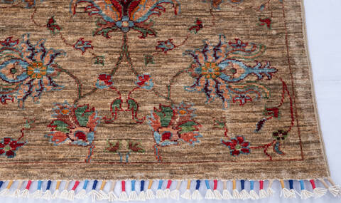 Chobi Brown Runner Hand Knotted 27 X 89 Area Rug 700-146677 Image 4