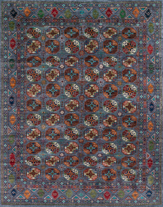 Chobi Grey Hand Knotted 83 X 107 Area Rug 700-146679 Image 0