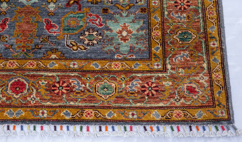 Chobi Grey Hand Knotted 42 X 56 Area Rug 700-146680 Image 4