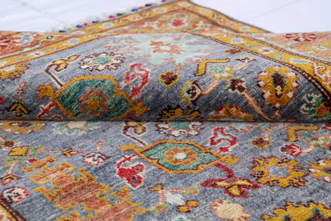 Chobi Grey Hand Knotted 42 X 56 Area Rug 700-146680 Image 5
