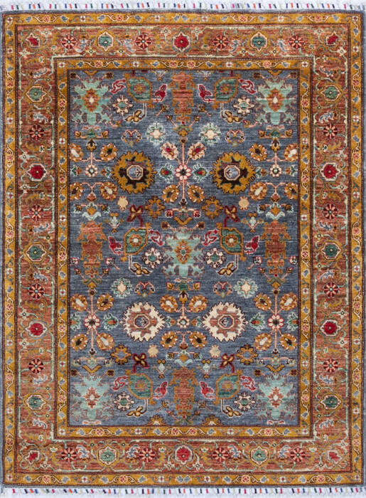 Chobi Grey Hand Knotted 42 X 56 Area Rug 700-146680 Image 0