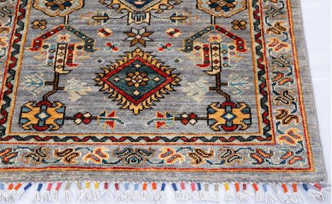 Chobi Grey Runner Hand Knotted 27 X 99 Area Rug 700-146682 Image 4