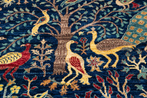 Chobi Blue Hand Knotted 33 X 50 Area Rug 700-146685 Image 3