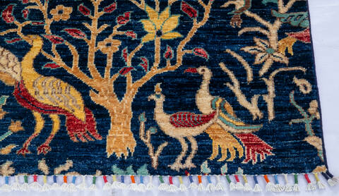 Chobi Blue Hand Knotted 33 X 50 Area Rug 700-146685 Image 4