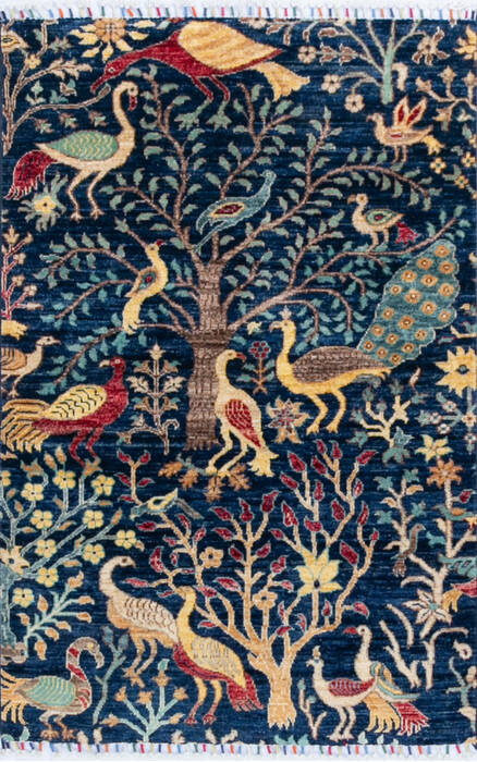 Chobi Blue Hand Knotted 33 X 50 Area Rug 700-146685 Image 0