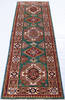 Kazak Green Runner Hand Knotted 22 X 62  Area Rug 700-146689 Thumb 1