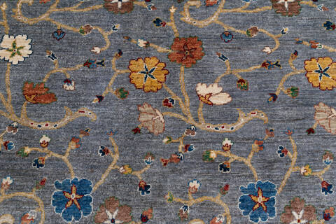 Chobi Grey Hand Knotted 410 X 611 Area Rug 700-146693 Image 2