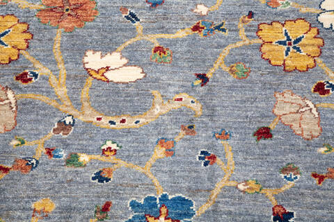 Chobi Grey Hand Knotted 410 X 611  Area Rug 700-146693 Image 6