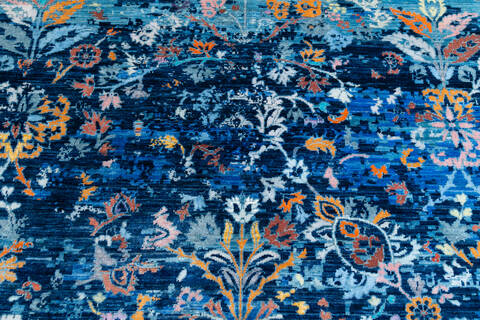 Chobi Blue Hand Knotted 60 X 88 Area Rug 700-146696 Image 2