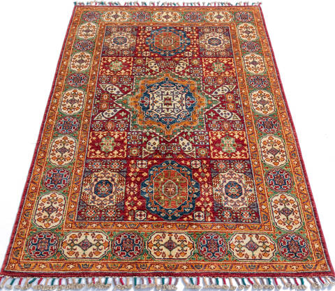 Chobi Red Hand Knotted 43 X 62 Area Rug 700-146699 Image 1