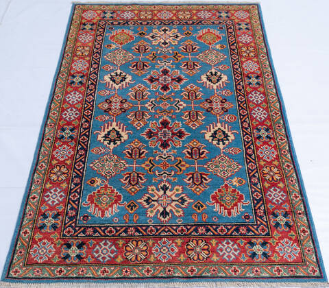 Kazak Blue Hand Knotted 40 X 510 Area Rug 700-146702 Image 1