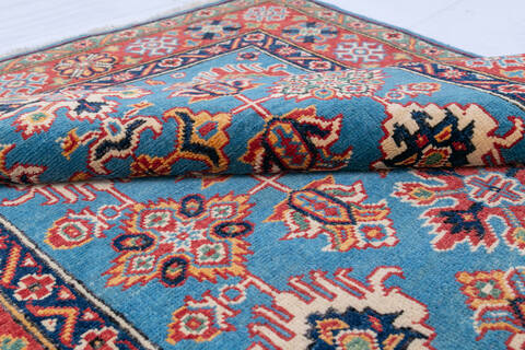 Kazak Blue Hand Knotted 40 X 510 Area Rug 700-146702 Image 4