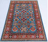 Kazak Blue Hand Knotted 40 X 510  Area Rug 700-146702 Thumb 1