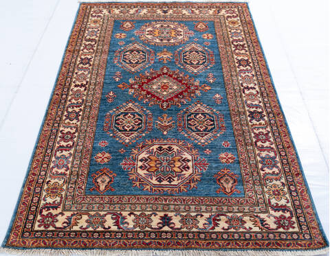 Kazak Blue Hand Knotted 42 X 64 Area Rug 700-146708 Image 1