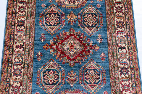Kazak Blue Hand Knotted 42 X 64 Area Rug 700-146708 Image 3
