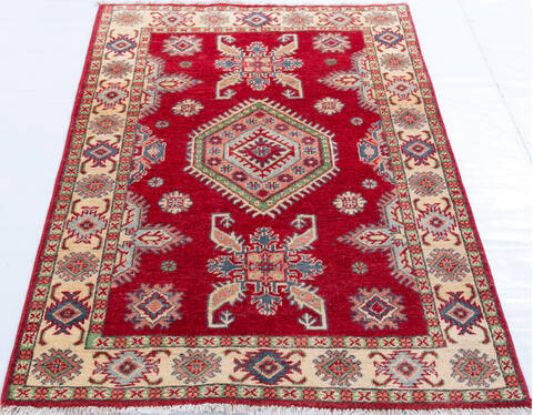 Kazak Red Hand Knotted 34 X 49 Area Rug 700-146711 Image 1