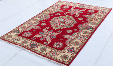 Kazak Red Hand Knotted 34 X 49 Area Rug 700-146711 Image 2