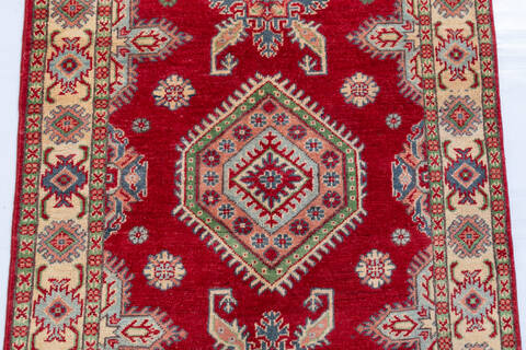 Kazak Red Hand Knotted 34 X 49 Area Rug 700-146711 Image 3