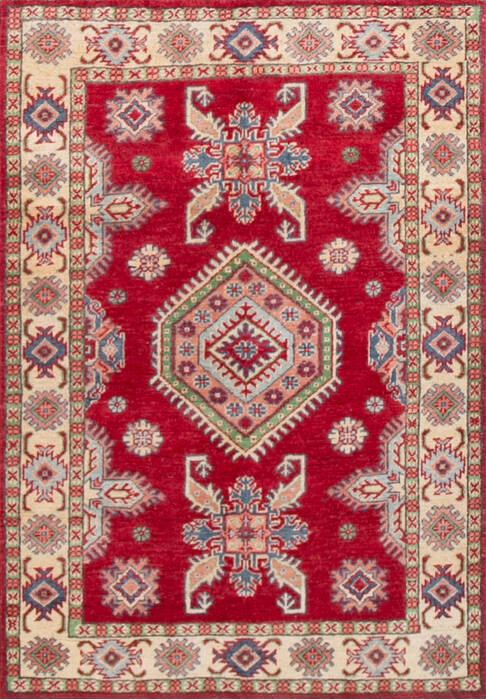 Kazak Red Hand Knotted 34 X 49 Area Rug 700-146711 Image 0