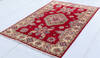 Kazak Red Hand Knotted 34 X 49 Area Rug 700-146711 Thumb 2