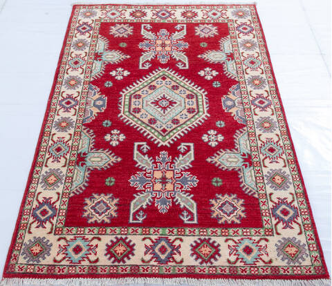 Kazak Red Hand Knotted 32 X 49 Area Rug 700-146712 Image 1