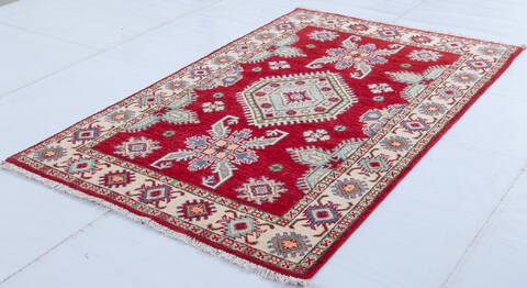 Kazak Red Hand Knotted 32 X 49 Area Rug 700-146712 Image 2