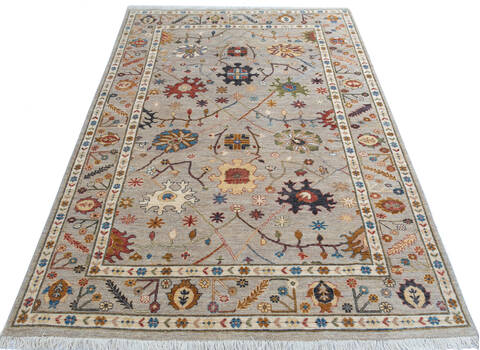 6'4x3'1 feet Afghan rug aqcha hand knotted 196x95 cm - Kelimshop.com