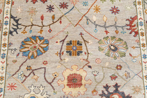 Chobi Beige Hand Knotted 60 X 90 Area Rug 100-146715 Image 2