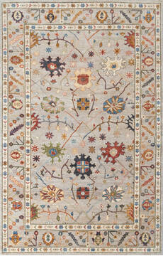 Afghan Chobi Beige Rectangle 6x9 ft Wool Carpet 146715