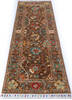 Chobi Brown Runner Hand Knotted 26 X 70  Area Rug 700-146722 Thumb 1