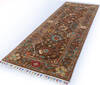 Chobi Brown Runner Hand Knotted 26 X 70 Area Rug 700-146722 Thumb 2