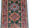 Kazak Green Runner Hand Knotted 28 X 90  Area Rug 700-146723 Thumb 3