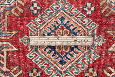 Kazak Red Runner Hand Knotted 26 X 710 Area Rug 700-146724 Image 5