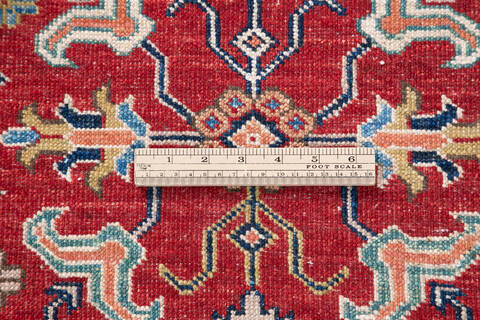 Kazak Red Runner Hand Knotted 27 X 84 Area Rug 700-146726 Image 5